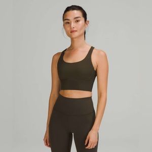 Lululemon Energy Longline Bra in Dark Olive